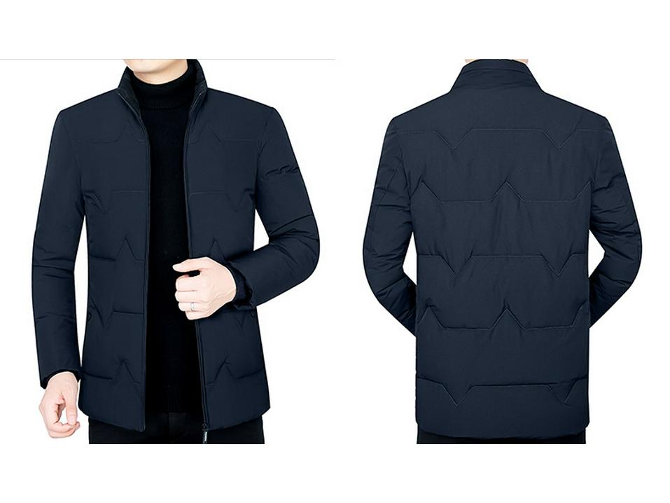 2025 Winter Heren High-End Gewatteerde Katoenen Jas: Dikke, warme buitenkleding voor vaders van middelbare leeftijd