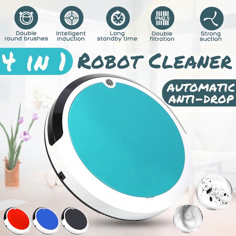 Odkurzacz Robot Smart 4w1 Akumulatorowy Ssanie Mop Automatyczny Zamiatarka Krawędź Czyszczenie na Sucho i na Mokro Zamiatanie Kurz Czyszczenie 110V-220V