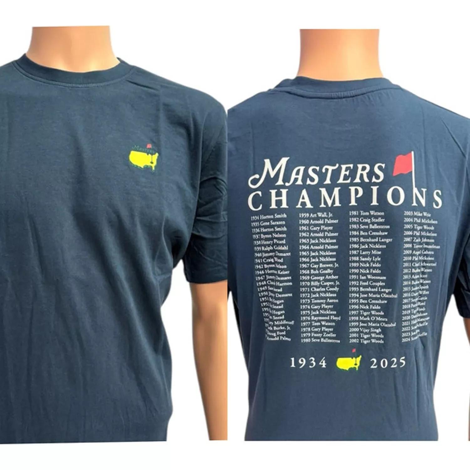 2025 Masters White Champions Double Sided T-Shirt reprint AN53792 M