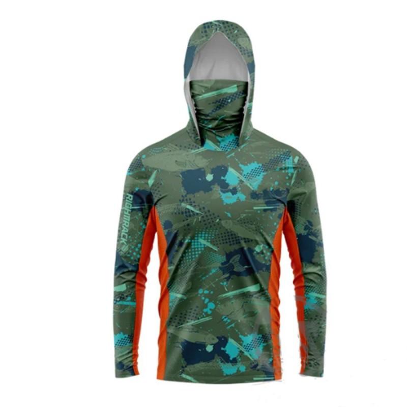 Quick-Dry UV Protection Fishing Shirt With Hood Neck Cover Outdoor Fly Casting