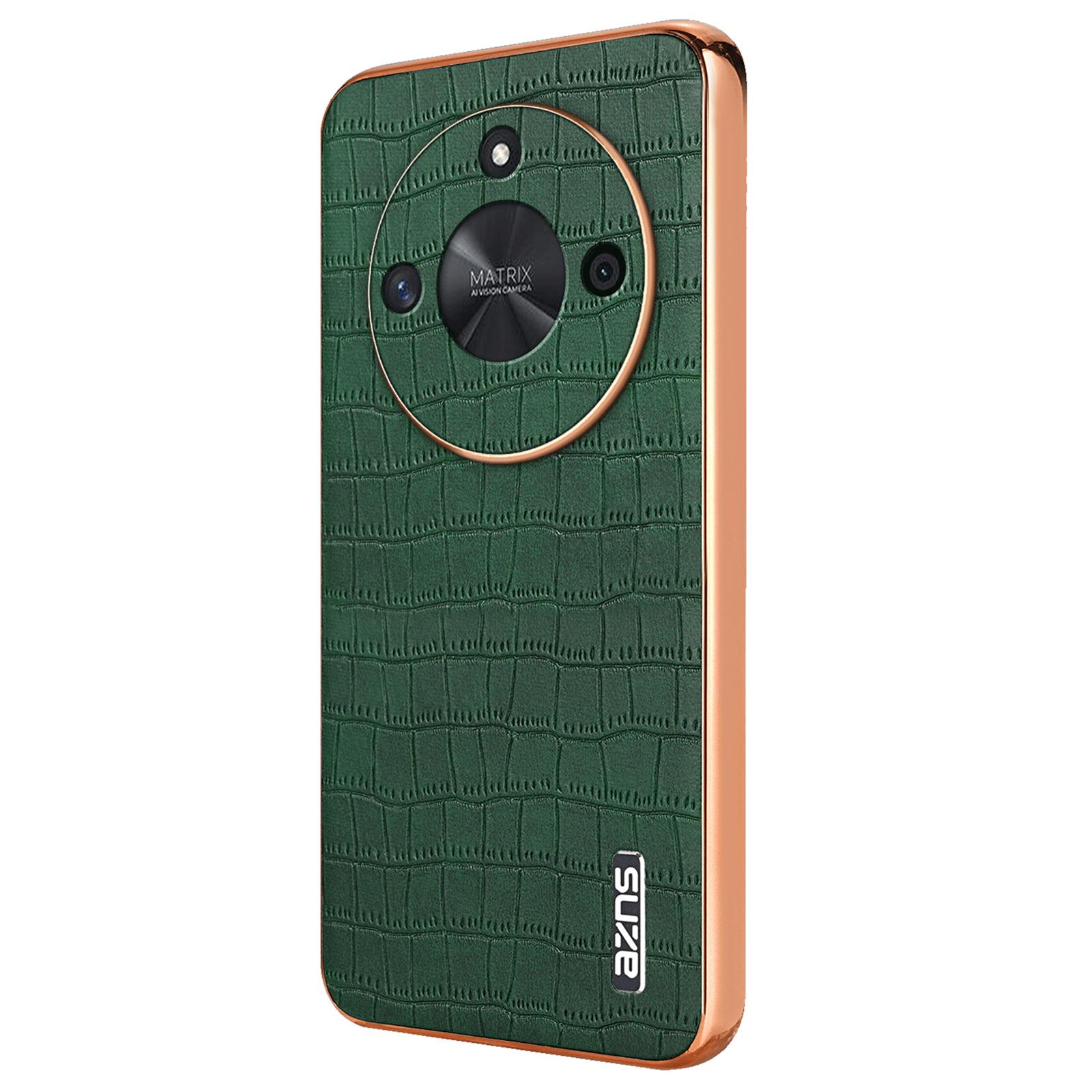 

For Honor X50 5G/X50 Pro 5G/X50 GT 5G Case Crocodile Texture Leather+TPU Phone Cover Green