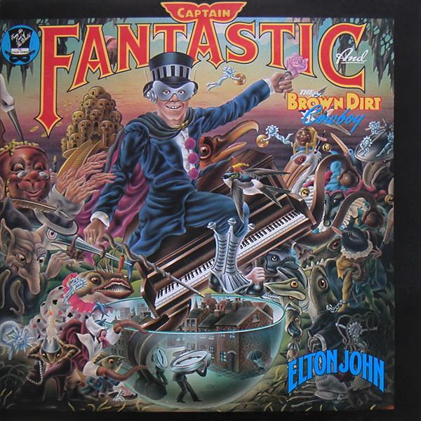 LP Record ELTON JOHN - Captain Fantastic And The Brown Dir DJLPX1 DJM 1975 UK Rock Used
