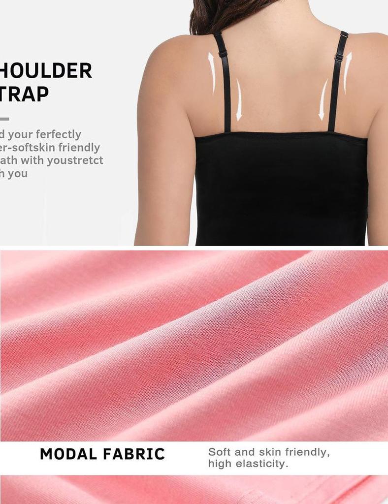 Women's Modal Camisole One-Piece Base Layer Long Top