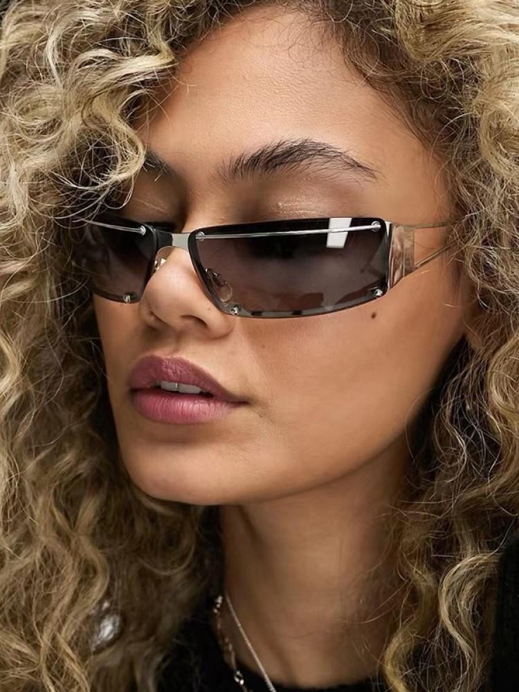 Y2k Sunglasses Women Fashion Brand Designer Gradient Goggle Sun Glasses Men Steam Punk Glasses Shades Eyewear Mirror Eyeglasses