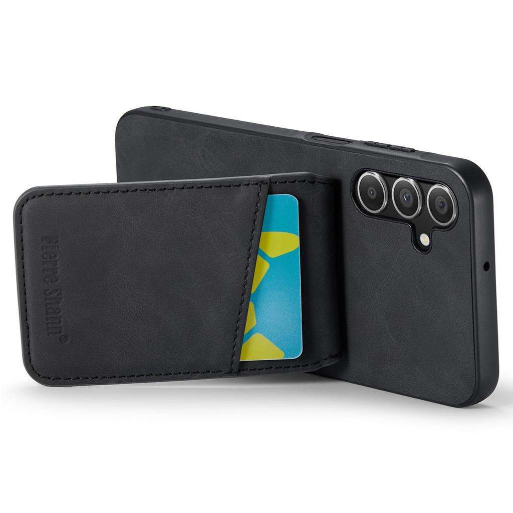 Para Samsung Galaxy A24 4G (162,1 x 77,6 x 8,3 mm) Capa PU+TPU Textura Cavalo Louco para Celular