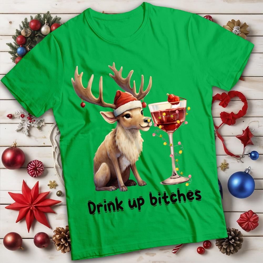 

Рождественские футболки с оленями Смешные Уродливые Мужские и Женские Футболки #MC 4XL