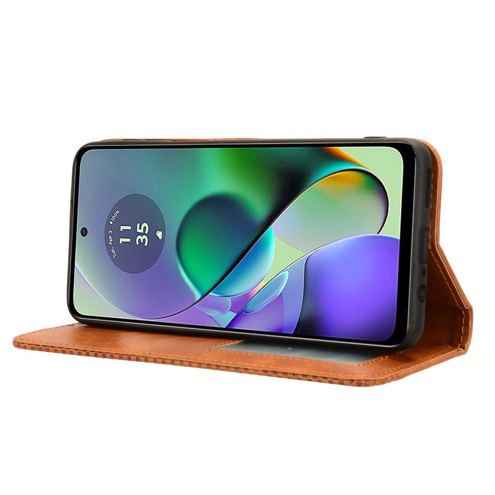 For Motorola Moto G54 5G/G54 Power 5G/G64 5G/G64y 5G Case Retro PU Leather Wallet Flip Stand Phone Cover