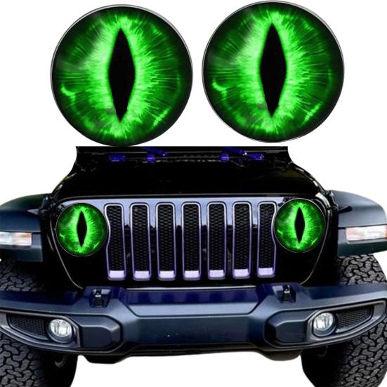 1 Paar Autoscheinwerferaufkleber, selbstklebend, wasserdicht, lustige 3D-Augen, Scheinwerferaufkleber, Autofenster-/Stoßstangen-Dekorationsaufkleber