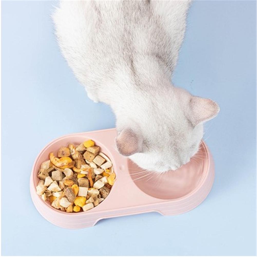 Double Bowl Food Feeder Pet Drinking Tray Feeder For Cats Dogs Supplies