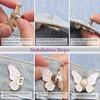 2/1pairs Adjustable Waist Tightener Butterfly Shape Trousers Waist Buckles for Jeans Pants Skirts Snap Button Adjuster Clips
