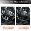 Dekorationspanel för ratt för Dodge Ram 1500 10-17 Kolfiber