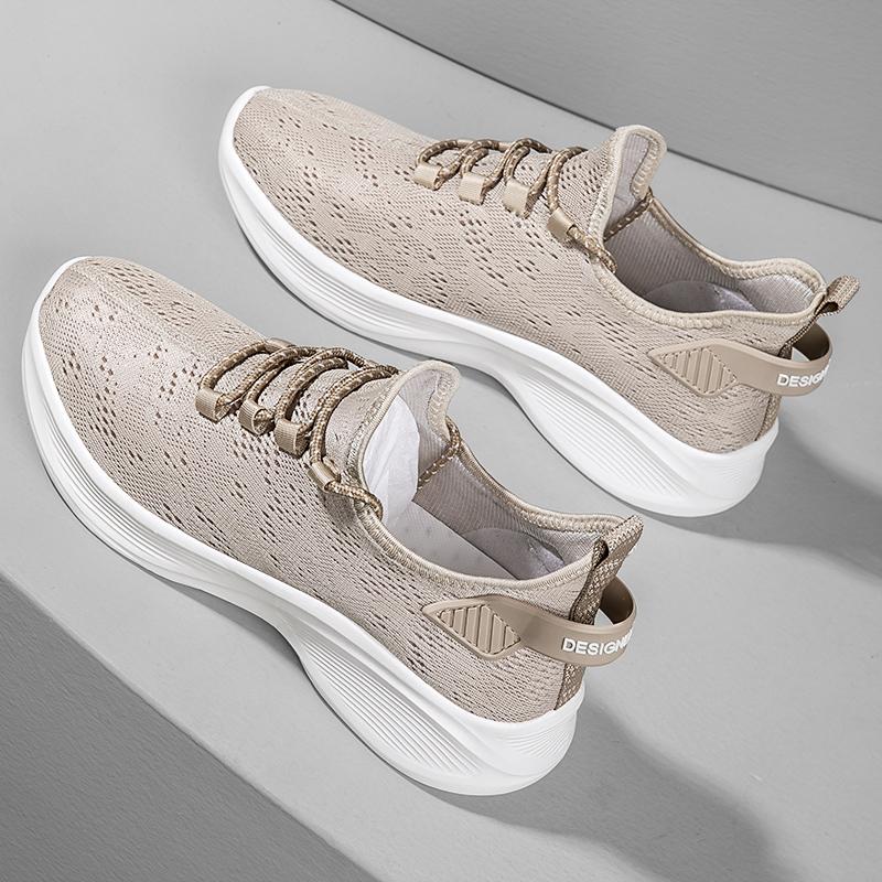 Fashion Large Size 46 Casual Fly Woven Sports Men's Shoes Fashion Casual Running Shoes Summer Mesh Sneakers Trendy Lightweight Walking