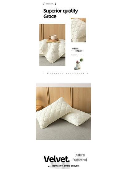 Quilted Waterproof & Stain-Resistant Pillowcases (Set of 2) - Solid Color, Protects Pillow, 48x74cm