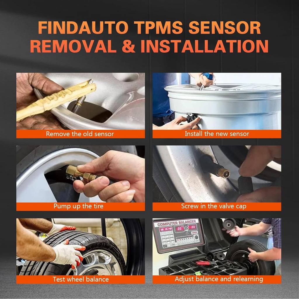 FINDAUTO Tire Sensor, 315MHz Aluminum Tire Pressure Monitoring System TPMS Sensor Replacement 2007-2017 For Toyota For Sequoia For Tundra 2007-2020