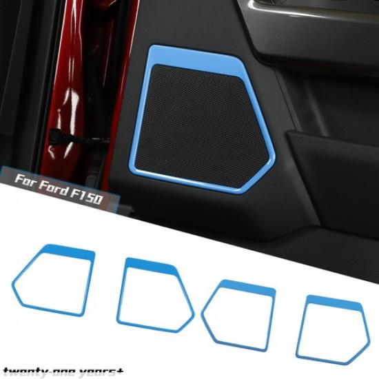 Light Blue Interior Door Speaker Horn Frame Decor Cover Trim For Ford F150 +