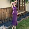 Sweet Spice Girl Pure Desire Sexy Shoulder Neck Dress Female Design Sense Nightclub Fashion Temperament Beautiful Fashion Advanced