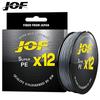JOF X12 Linee da Pesca Intrecciate Migliorate Multifilamento PE Super Resistente a 12 Fili 100M 300M 500M 25LB 30LB 39LB 50LB 65LB 92LB