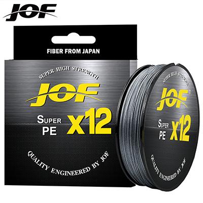 JOF X12 Linee da Pesca Intrecciate Migliorate Multifilamento PE Super Resistente a 12 Fili 100M 300M 500M 25LB 30LB 39LB 50LB 65LB 92LB