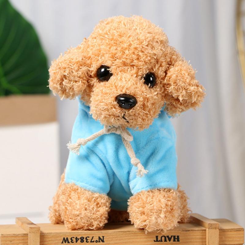 Little Dog Plush Toys, Dog Dolls, Teddy Dog Dolls, Cute Little Animal Dolls On The Bed
