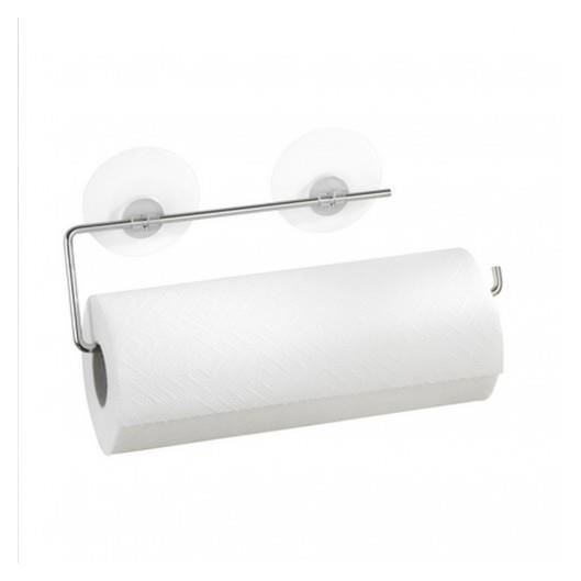 Porte essuie-tout mural - wenko - static-loc® - métal - argent - ventouse repositionnable