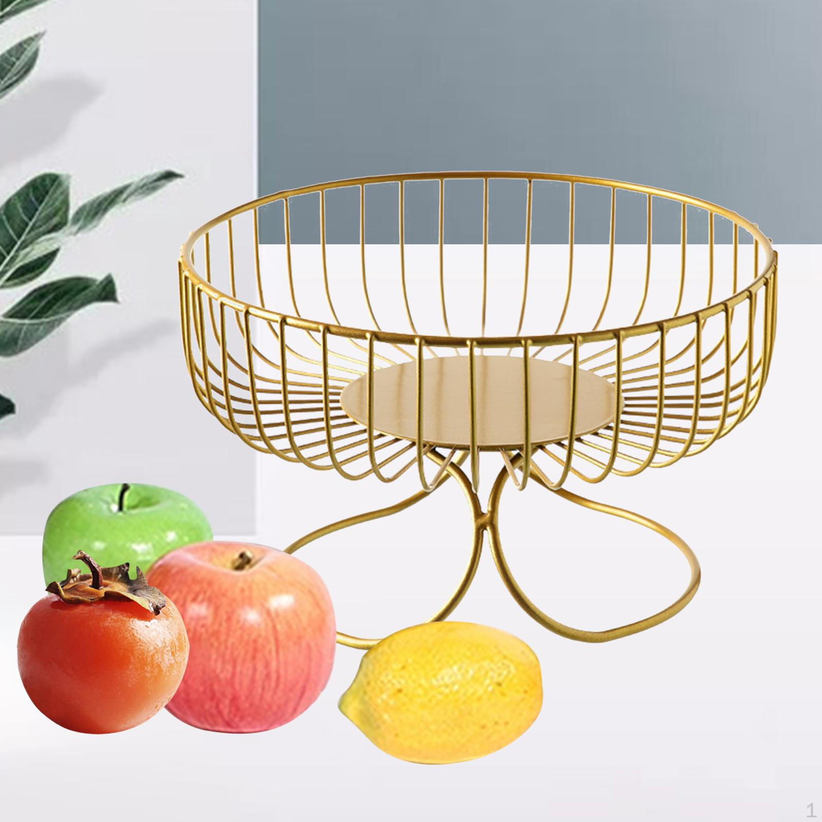 

Elegant Fruit Stand for Kitchen Countertop - Stylish Organizer Farmhouse Snacks Black