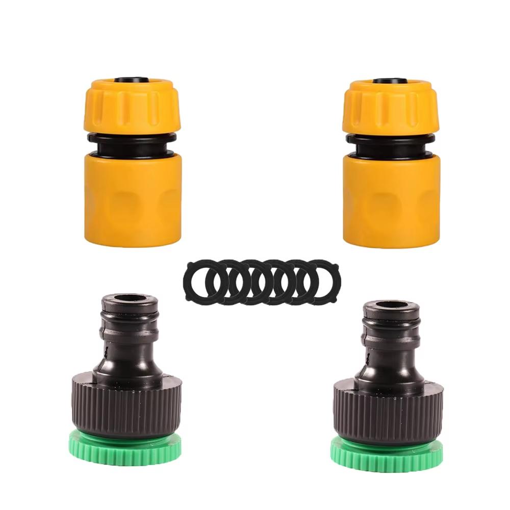 Y-Type Garden Watering Hose Fitting Adapter Extender Kit ABS Quick Coupling 1/2” Inner And Outer Thread for Hose