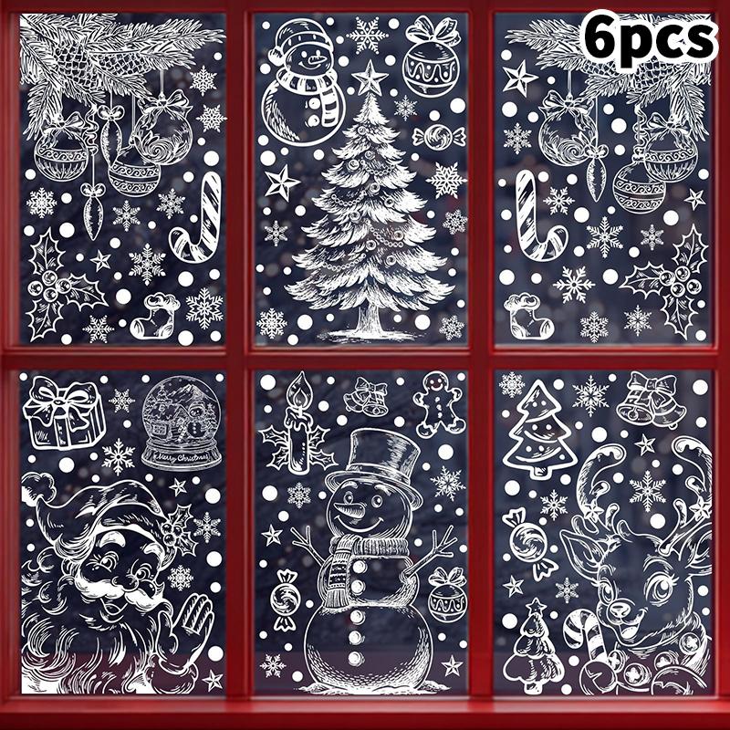 

Christmas Stickers Winter Snowflake Elk Static Stickers Christmas Party Supplies Pendant Gift Box Window Stickers as the picture