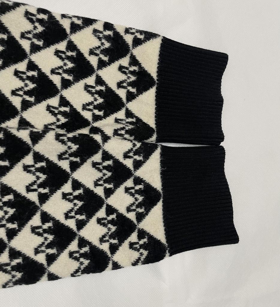 Used MONCLER White X Blackknit Women