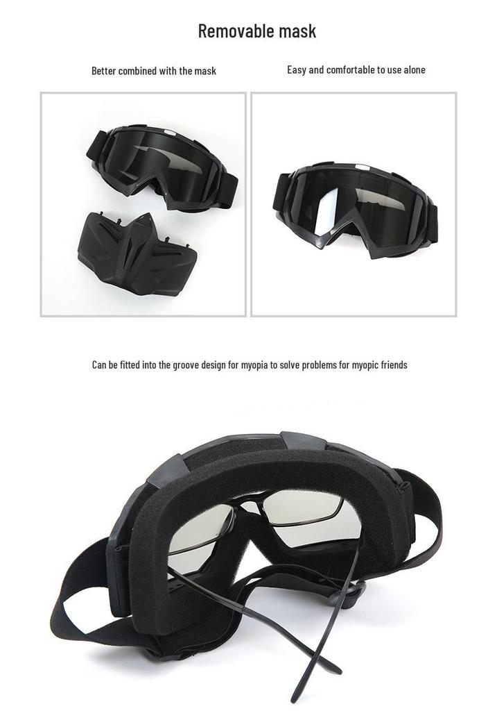Harley Winddichte Motorradbrille & Gesichtsmasken-Set