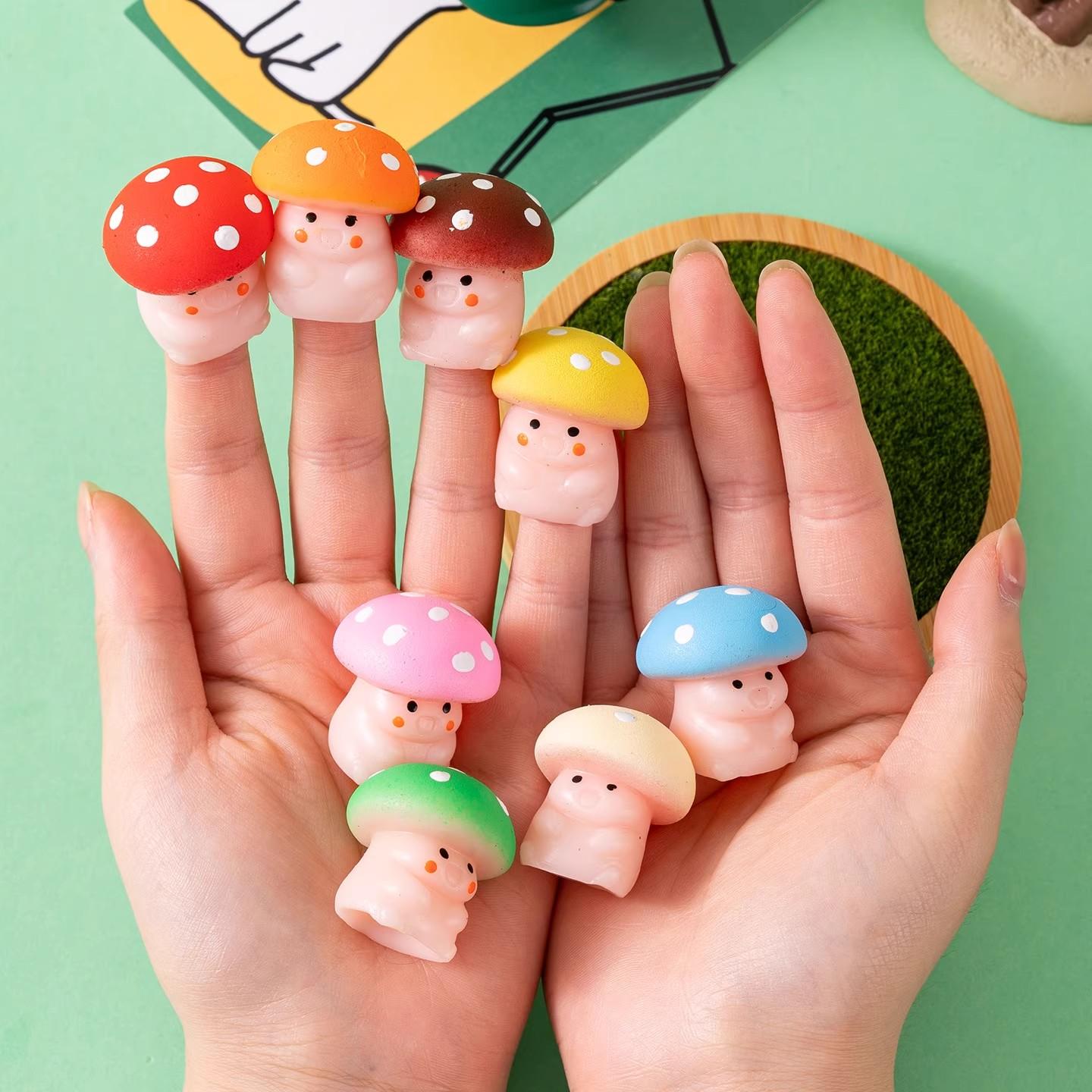 Fashnics Cute Mushroom Squeeze Stress Relief Fidget Toy Mochi Squishy Birthday Party Favors For Kids Toys For Classroom Prizes Goodie Bag