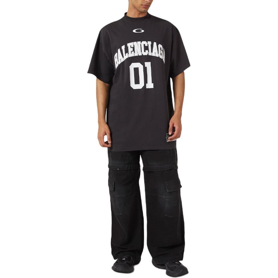 Balenciaga SS25 T Shirt Regular Fit Men's Black 787349TRVW91055
