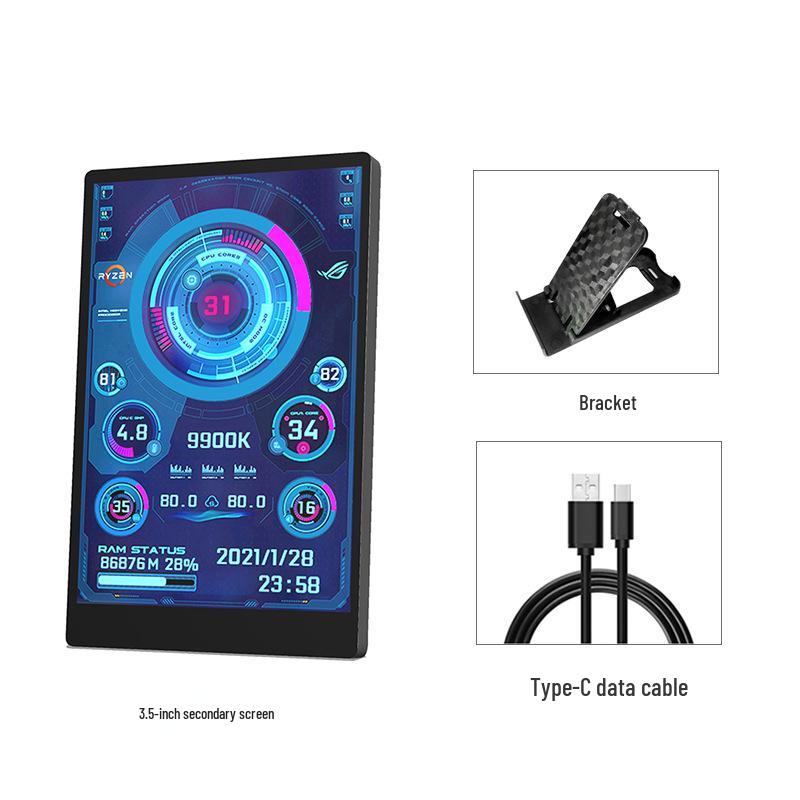 Turing 3.5" IPS USB-C Smart Display for PC Temperature Monitoring
