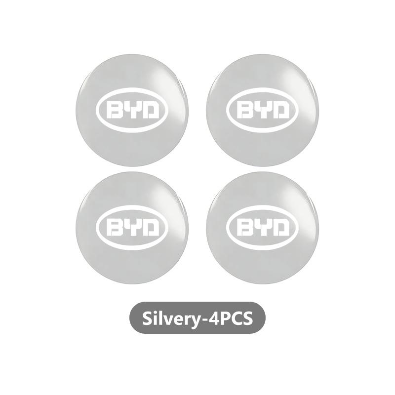 4Pcs 56mm Car Wheel Hub Center Cap Aluminum Metal Logo Sticker For BYD Song Tang Dmi Qing Yuan Plus Atto 3 Act 3 E6 Ev Qin Pro