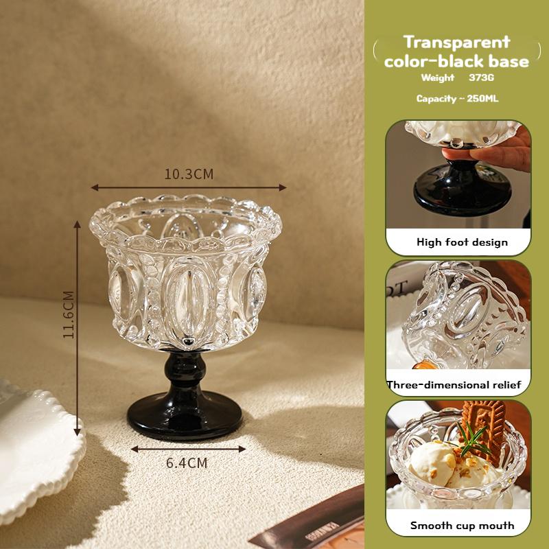 

Высокий стакан для мороженого, Хрустальная десертная пиала, Высокий стакан для мусса, Стакан для йогуртового пудинга 250ml