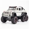 Maßstab 1:22 Benz G63 AMG 6x6 V12 Off-Road Black Pickup Modellauto, Spielzeugauto zum Zurückziehen aus Zinklegierung mit Sound und Licht für Kinder, Jungen und Mädchen als Geschenk