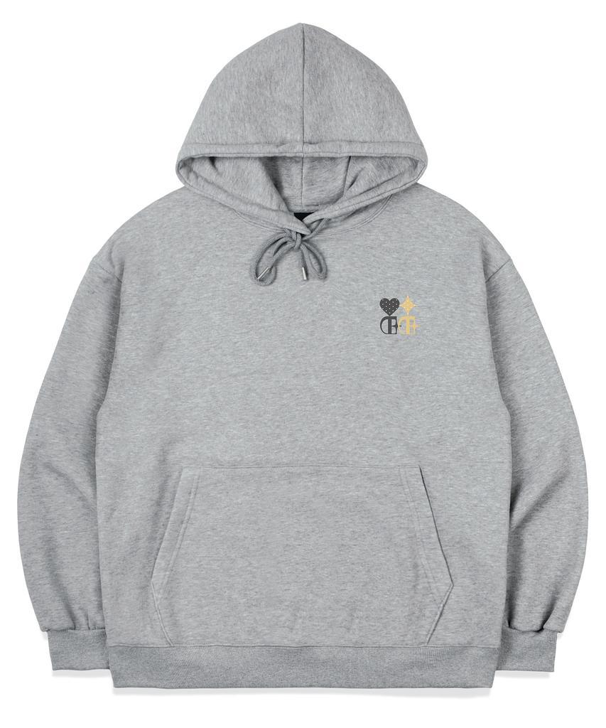 Heart & Star Oversized Fleece-Lined Hoodie Couple Look (6 Colors)