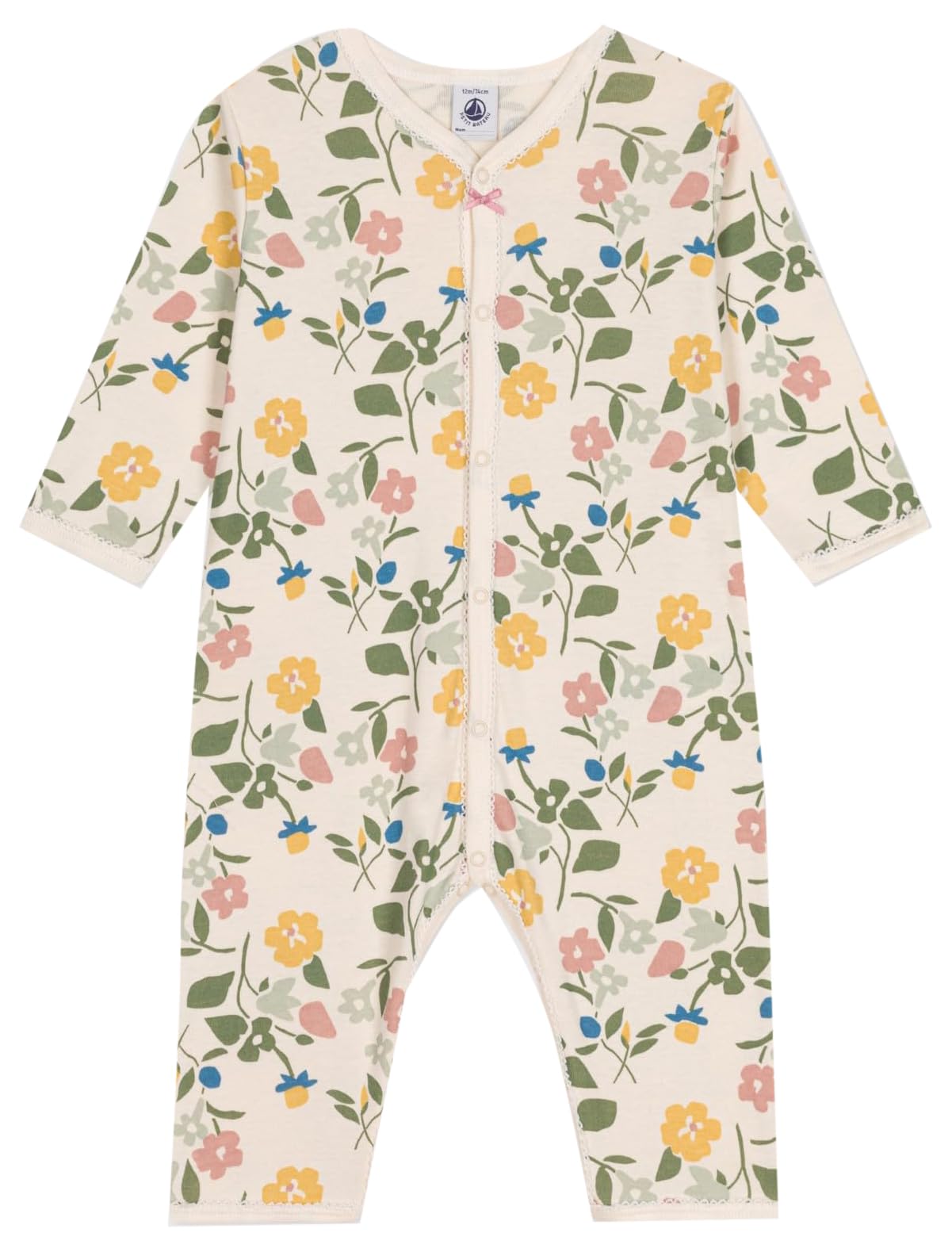 

Printed Legless Romper A09LX Milky Color 6 Months 67cm [Petit Bateau] White/Multi