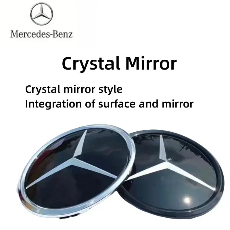AABIC1 Car Front Grill Logo Light mirror face LED Badge Emblem Luminous Decorative Light For Mercedes Benz W167 GLC GLE CLS 2020-2023