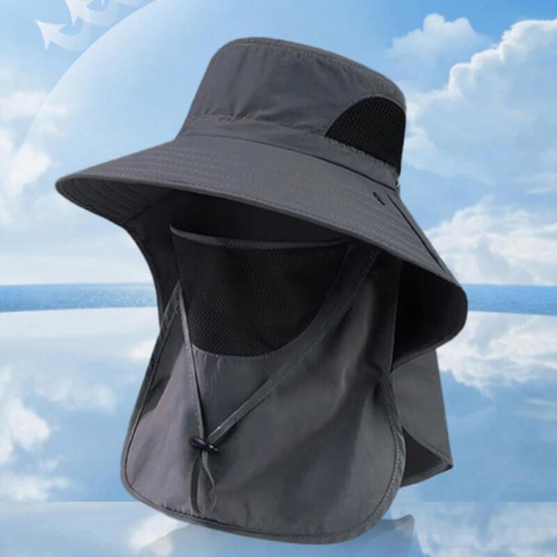 Unisex windproof sun protection detachable hat