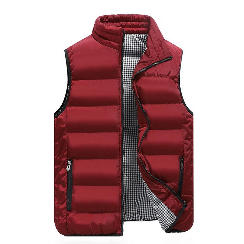 Men's Vest Autumn and Winter Thickened Warm Down Cotton Clothes Vest