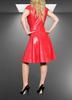 Casual Party Formal Red Stylish Women's Genuine Lambskin Leather Dress Handmade