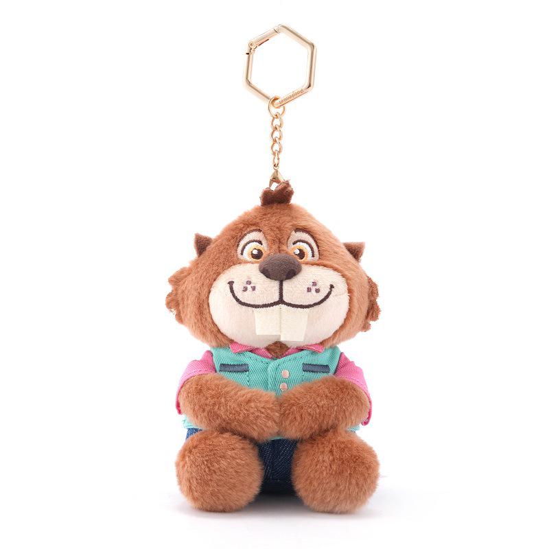 Authentic Zootopia 2 Judy & Nick Plush Keychain with Officer Clawhauser Ornament
