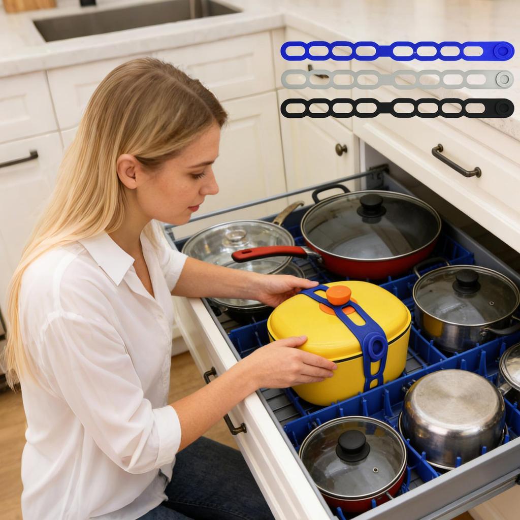 Silicone Strap for Slow Cooker Lid Reusable Elastic Tie Silicone Latch Strap for Slow Cooker Lid for Kitchen Food Storage Lunch