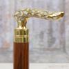 93,98 cm Laska Drewniana i Mosiężna Złota i Biała Laska Mosiężna Laska Prezent dla Dziadka, Ojca