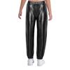 Girls Metallic Shiny High Rise Elastic Waist Dance Pants Side Pockets Hip Hop Streetwear Sweatpants for Stage