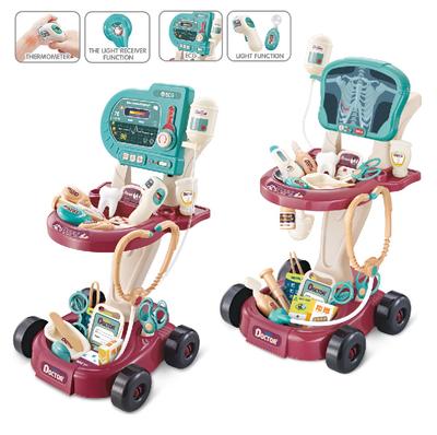 Kinderspielzeug Simulation Elektrisches Elektrokardiogramm Arzt Injektion Spielhaus Jungen und Mädchen Medizinisches Set Wagen