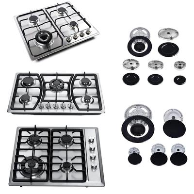 Tampas de Queimadores de Fogão Botões e Coberturas de Metal Peças de Reposição para Fogão Cabeças de Queimadores de Mesa de Cozinhar Textura Metálica para Fogão