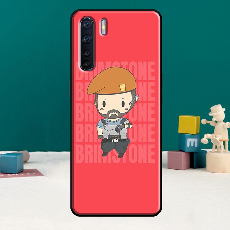 Cute Cartoon Chibi Valorant Phone Case For Oppo A78 A96 A58 A18 A38 A98 A17 A77 A80 A40 A60 A16 A76 A74 A94 A54 A15 A57S