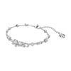 Swarovski Gema Asymmetrical Floral Pattern Rhodium Plated Bracelet Women Bracelet White 5644687