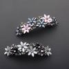 Retro Floral Spring Hair Clip - Elegant Horizontal Style for Women